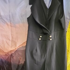 Almost Famous Elegant Black Jumpsuit with Pearl Buttons